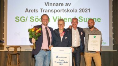 Priset Årets Transportskola till SG Södra Viken i Sunne