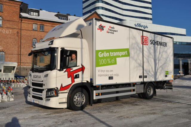 Västerbottens första helelektriska lastbil kör leveranser i Umeå kommun
