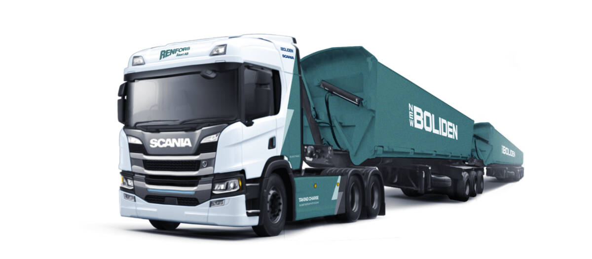 Scania levererar 74-tons el-lastbil till Boliden