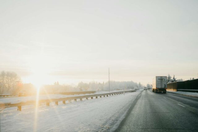 Trafiken med svenska tunga lastbilar minskade sista kvartalet 2023